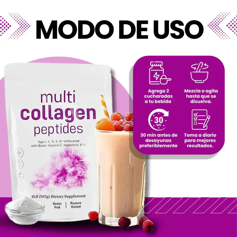 Multi Colágeno 5 EN 1 Premium™ - Fortalece articulaciones, piel y cabello ✨