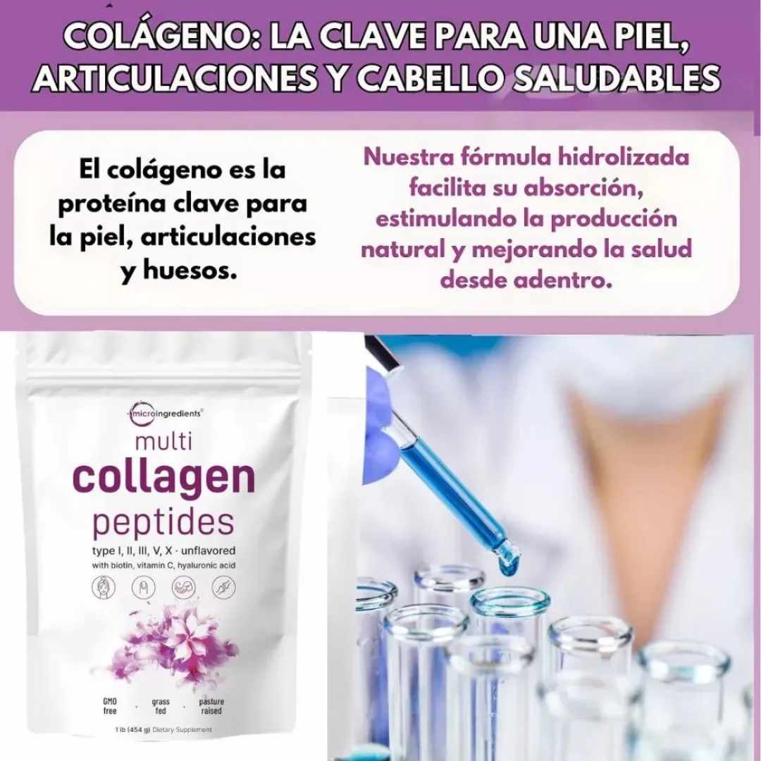Multi Colágeno 5 EN 1 Premium™ - Fortalece articulaciones, piel y cabello ✨