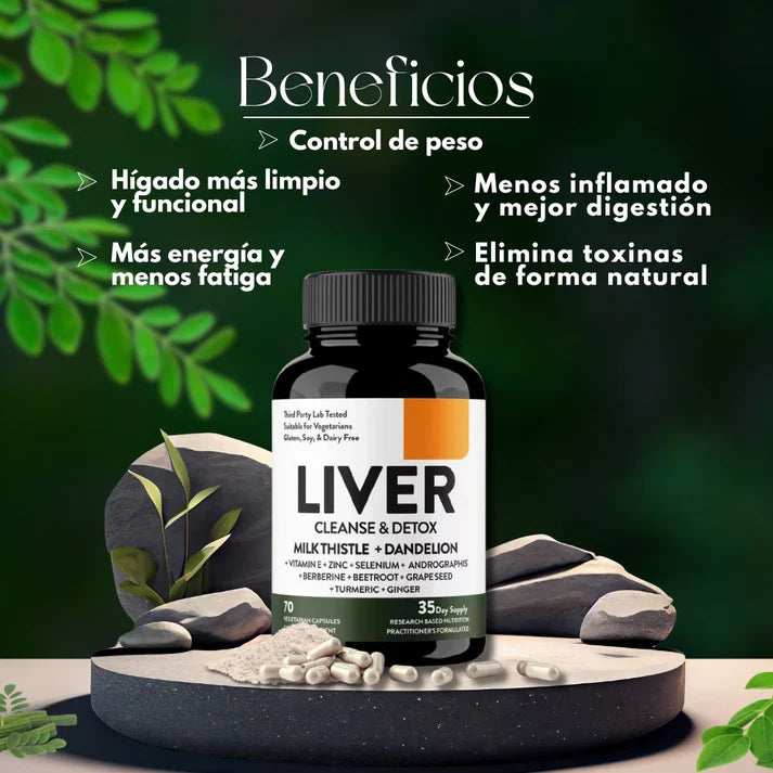 LIVER Cleanse & Detox | Fórmula Natural para Desintoxicar y Proteger tu Hígado